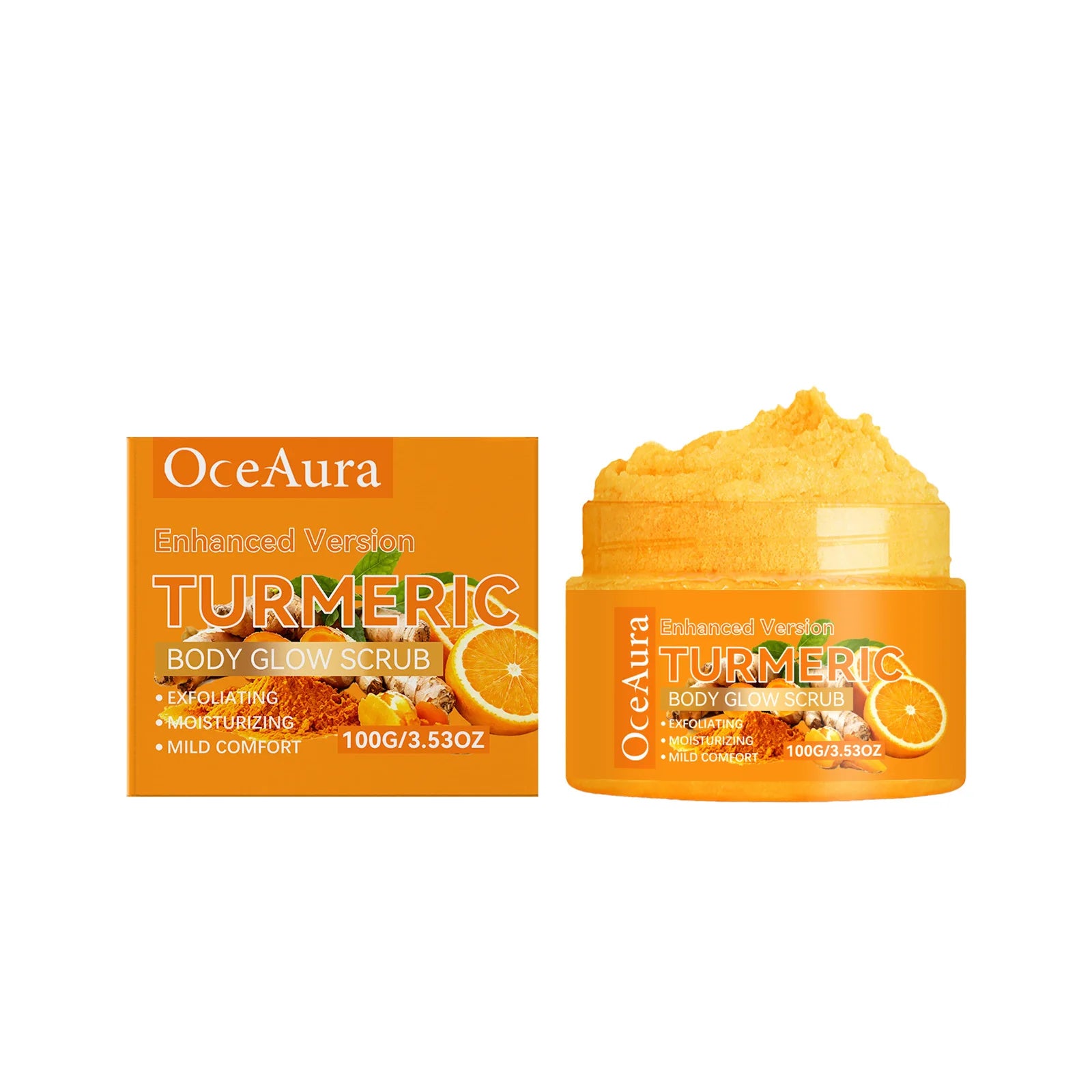 Oceaura Body Glow Scrub Deep Cleaning Dead Skin Removal Lasting Qme 100g Boxed