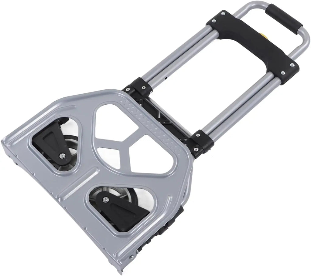 Folding Aluminium Hand Truck for Industrial and Household ,Transport Trolley with 70 kg Load Capacity and 2 Wheels, Foldable Qme