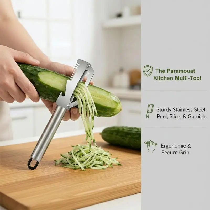 Multi Functional Stainless Steel Handle Peeling Scallion Knife Qme