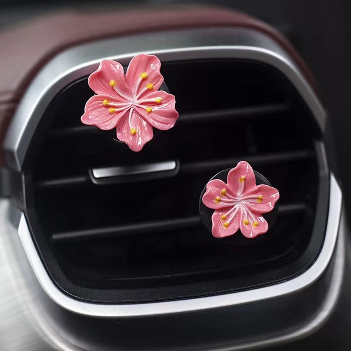 2-Piece Bright Peach Blossom Cherry Car Air Fresheners Fresh Tones Qme Red