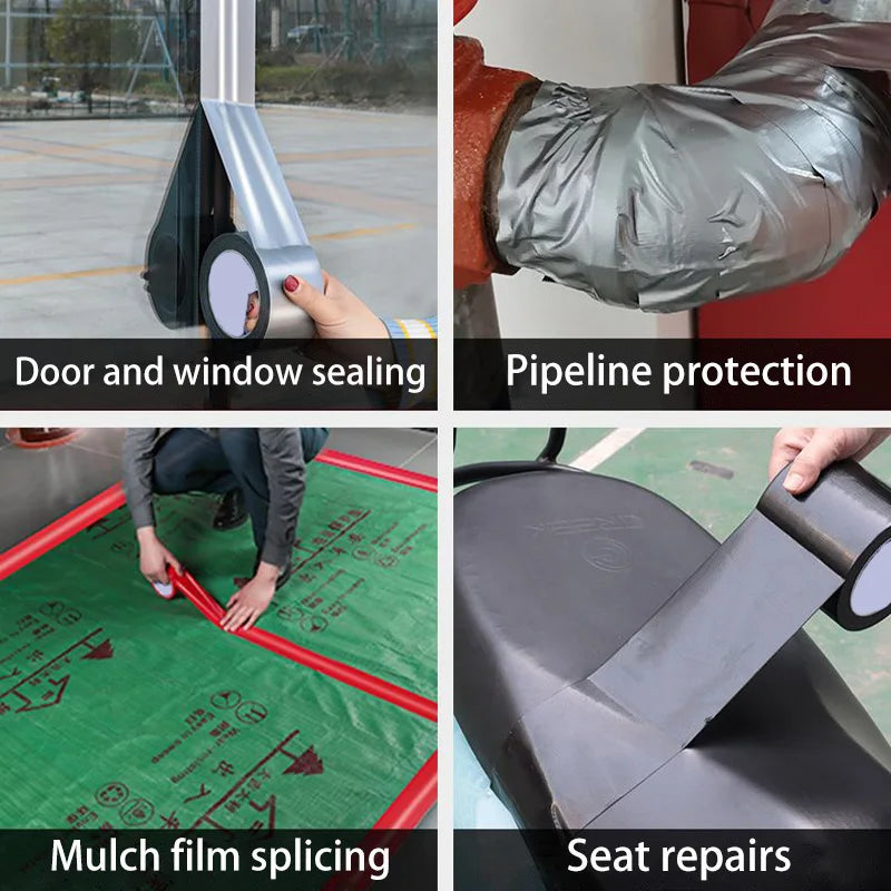 10Meter Adhesive Fabric Duct Tape heavy duty, Carpet Waterproof Tape,,Silver Tape decorative, automotive fabric tape 1rolls Qme
