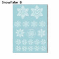 Snowflake Santa Elk Christmas Colorful Static Glass Sticker Window Home Decoration Qme Snowflake B