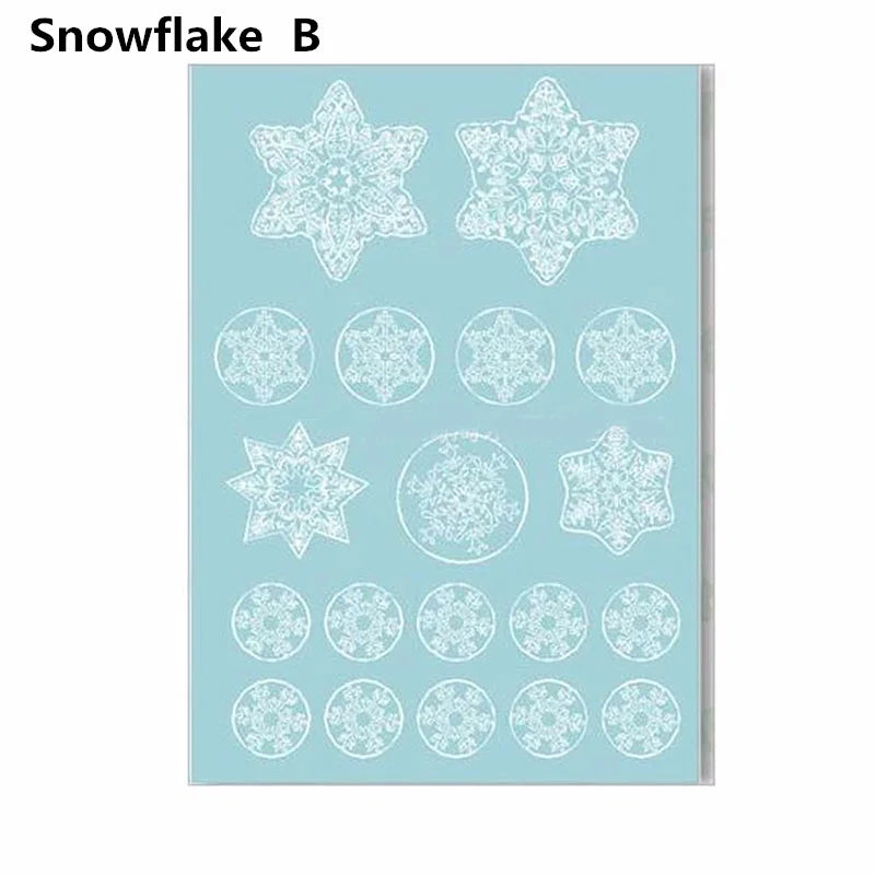 Snowflake Santa Elk Christmas Colorful Static Glass Sticker Window Home Decoration Qme Snowflake B