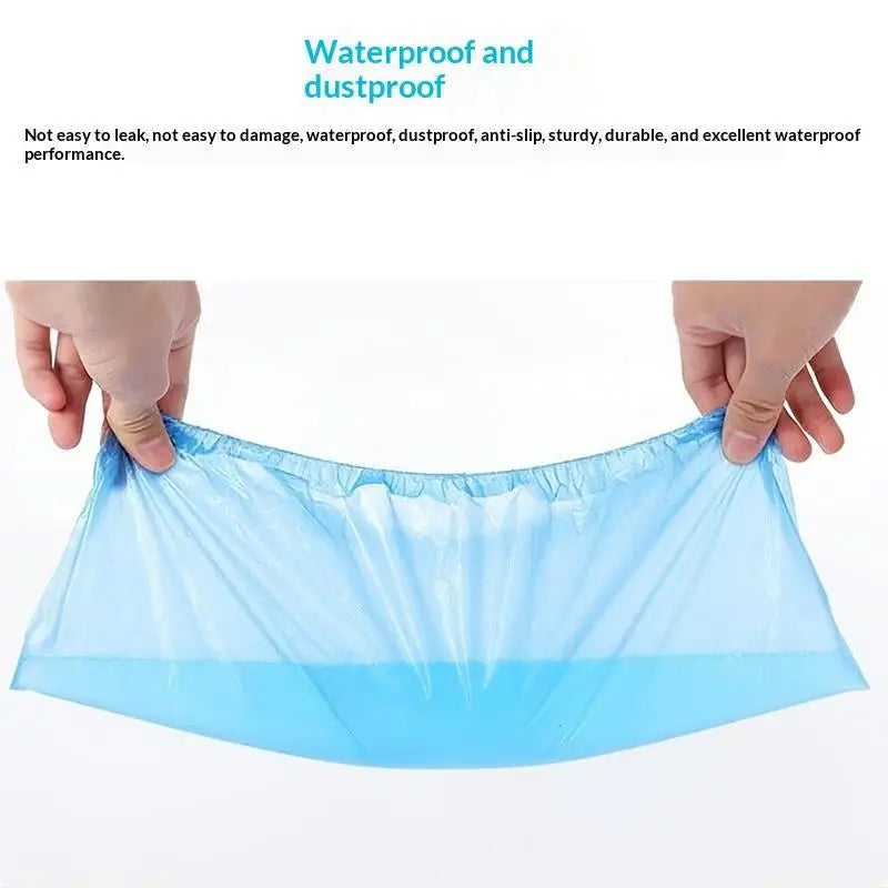 100 Disposable Shoe Covers Waterproof Non Slip Household Cleaning Qme