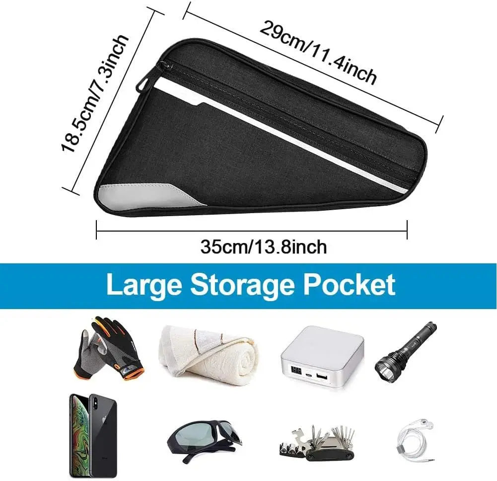 Bike Triangle Frame Bag - Bicycle Storage Bag Bike Accessories Road Mountain Cycling Saddle Pouch Bag Bicycle Accessories Bag Qme