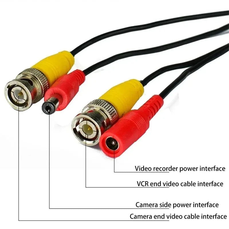 1PCS 10M BNC+DC Extension Cable Video Power Integrated Line BNC Connector Cable Video Power Combo Cord Qme