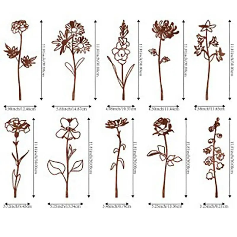 1 Patina Finish Outdoor Decor Rustic Metal Garden Stake Butterfly Qme K