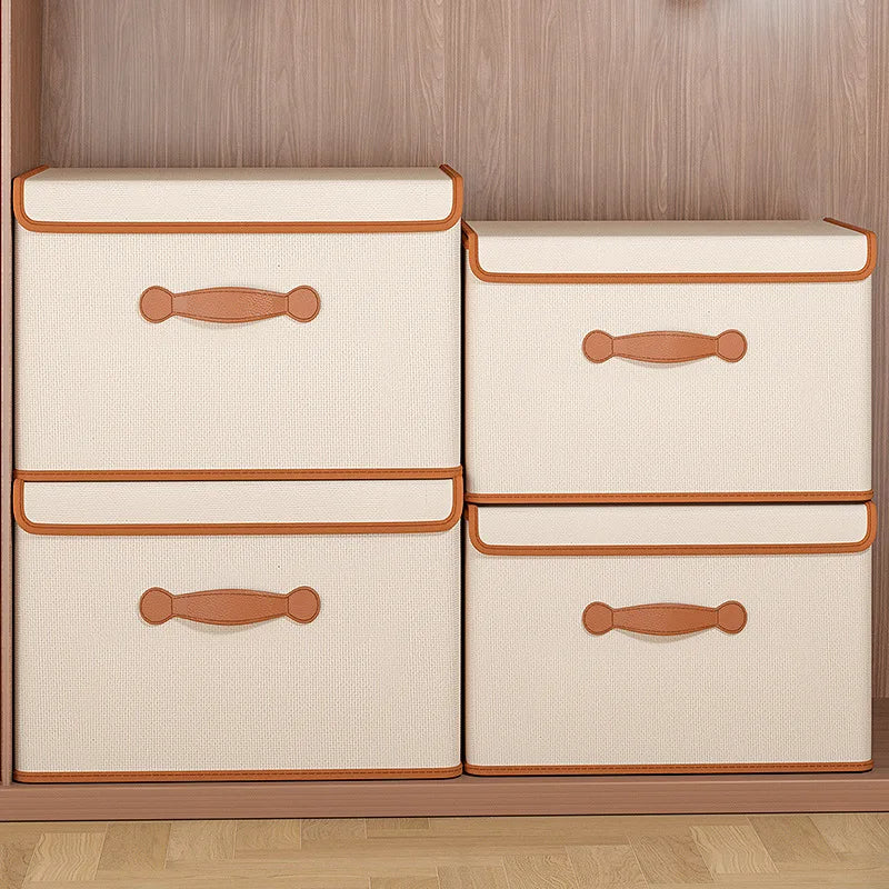 Clothes Blankets Storage Basket Clothes Storage Box with Lid for Household Use Wardrobe Underwear Storage Box Organizing Boxed Qme