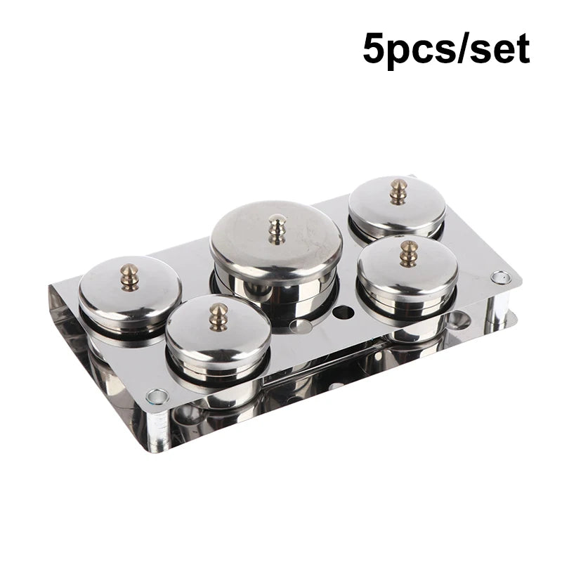 3 Stainless Dappen Dish Cups Salon Manicure Acrylic Powder Liquid Qme 5PCS