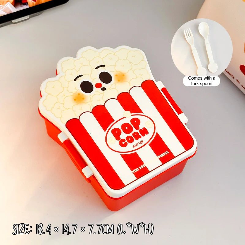 CC11Student Lunch Box Bento Salad Fruit Separation Preservation Qme 18CM white