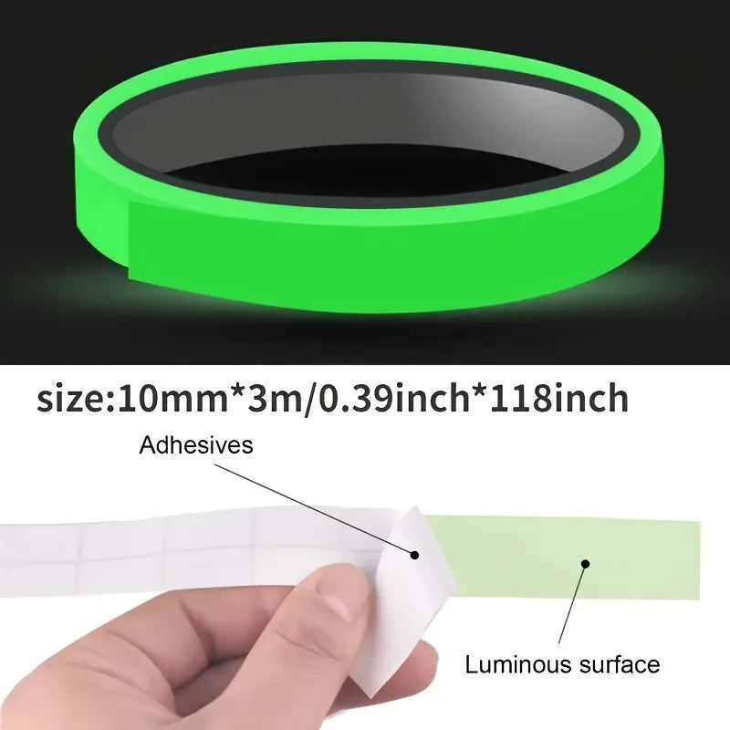 Nightlight adhesive tape - Reflective safety tape, suitable for night use, home decoration and emergency preparedness. Qme