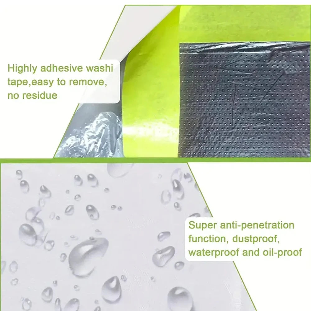 3 Sizes Pre-Taped Electrostatic Adsorption Masking Film for Spray Painting Switch Elevator Buttons Protector Covering Sheet Qme