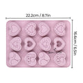 Heart Shape Silicone Mold, 3D Silicone Baking Mold For Fondant, Soap And Ice Cream, Easy Release Silicone Chocolate Candy Mold Qme A2