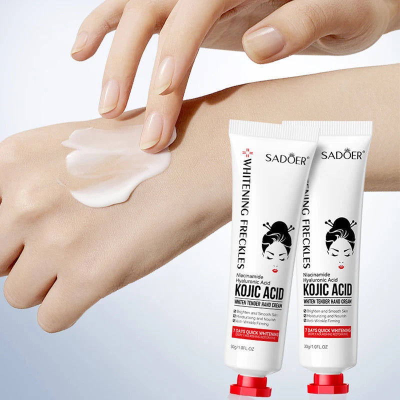 Kojic Acid Hand Cream Dry Cracked Hands Hydrating Moisturizing Qme