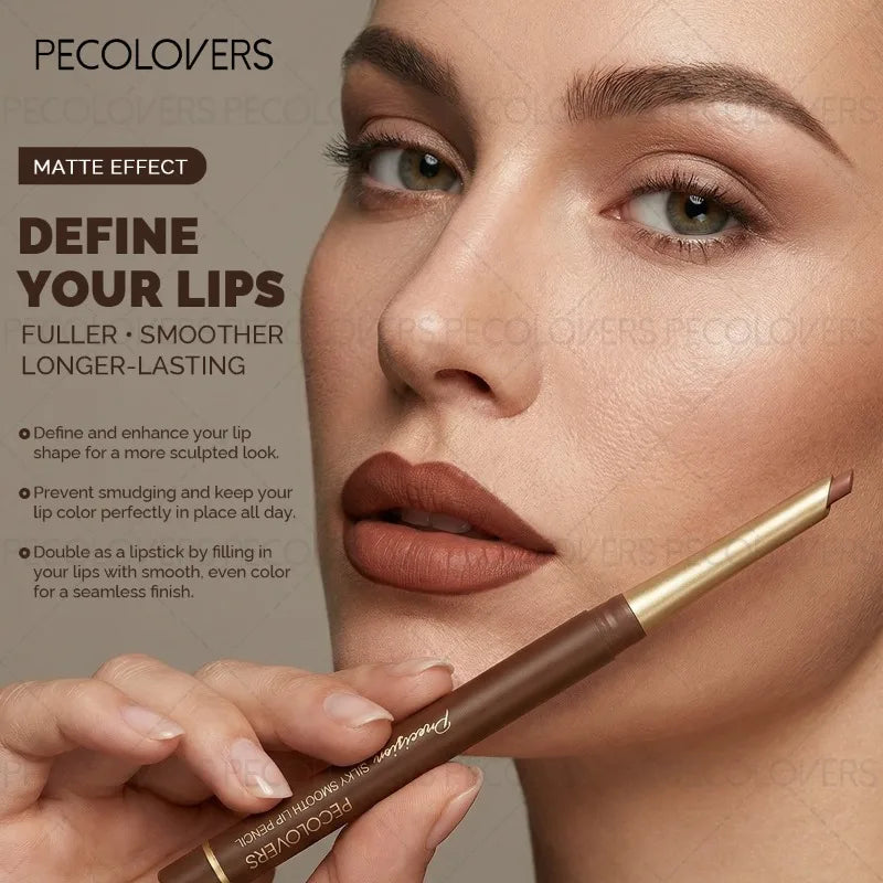 Brown Tube Slanted Lip Liner Outlines Contours Plump Charming Qme