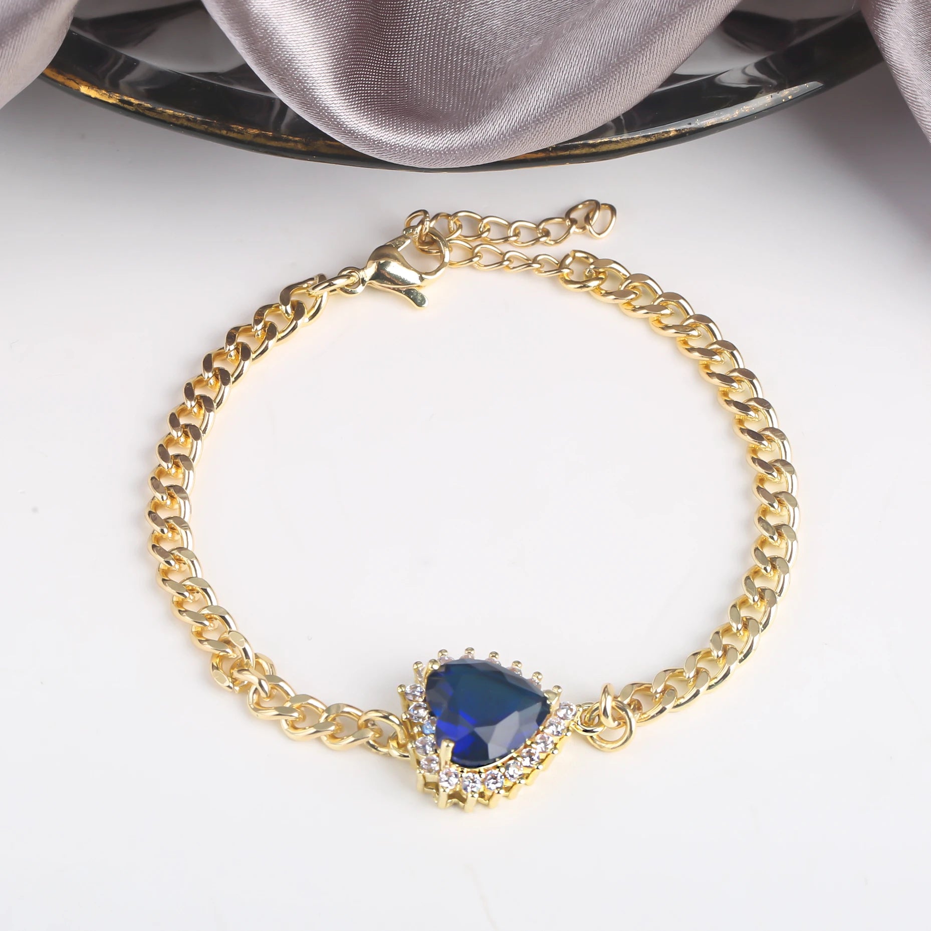 High Quality Copper Inlay Heart Crystal Bracelet Rose Chain Adjustable Bracelet Sweet For Wedding Party Daily Wear Jewelry Gift Qme 7