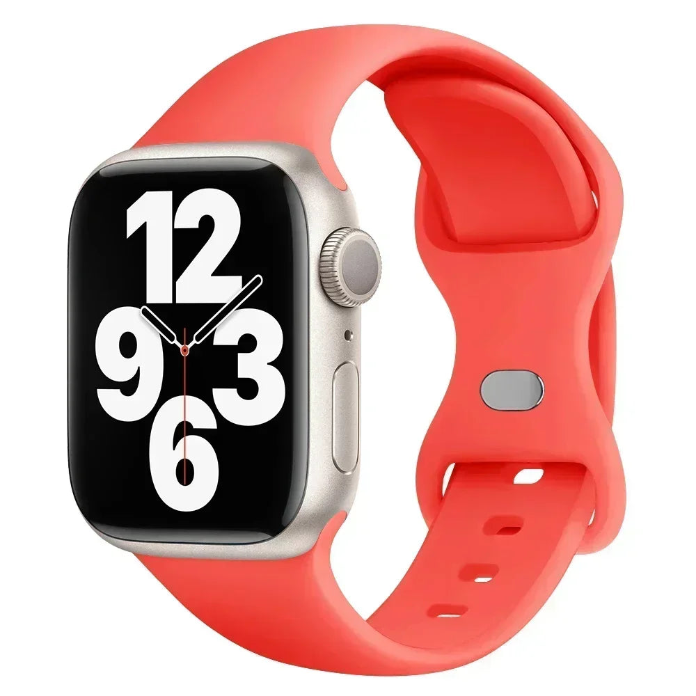 Silicone Band for Apple Watch 10 9 8 7 6 5 4 3 SE Strap for IWatch Ultra 2 49mm 45mm 41mm 40mm 44mm 38mm 42mm 46mm Qme