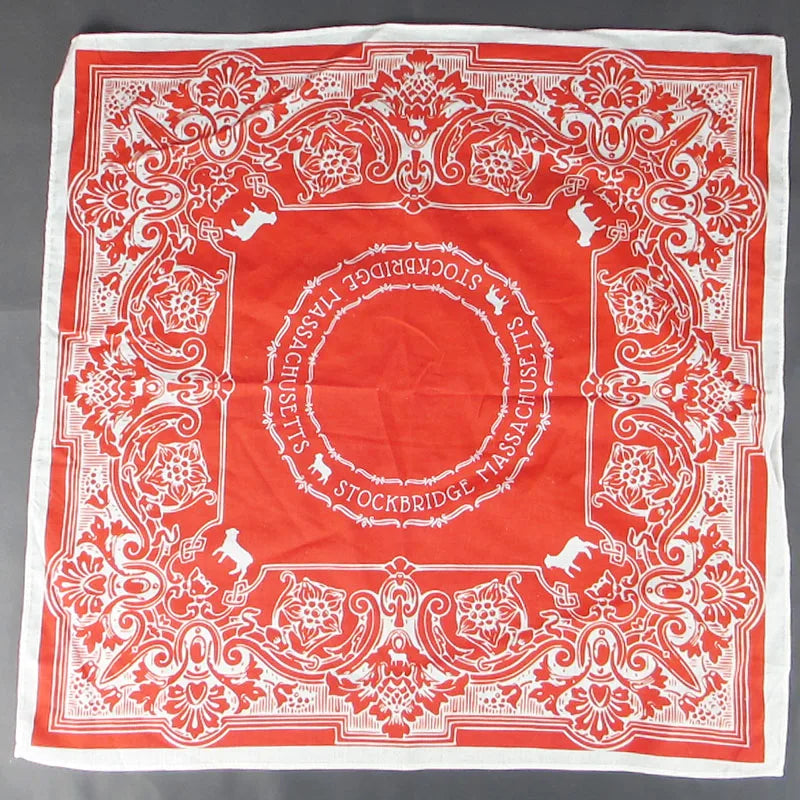 Children Women's Organic Pure Soft Cotton Scarf Square Custom Printed Qme Red One Size