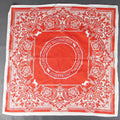 Children Women's Organic Pure Soft Cotton Scarf Square Custom Printed Qme Red One Size