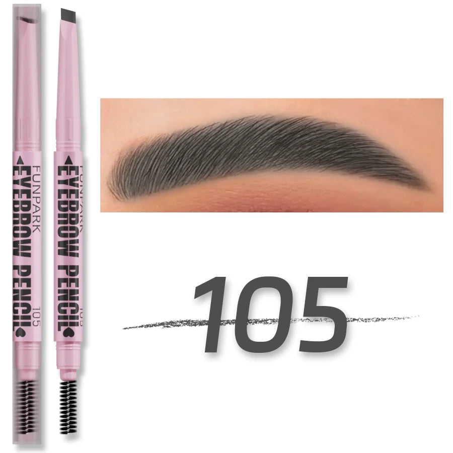 2 in1 Eyebrow Pencil Professional Cosmetics Makeup Women 5 Colors Qme 105