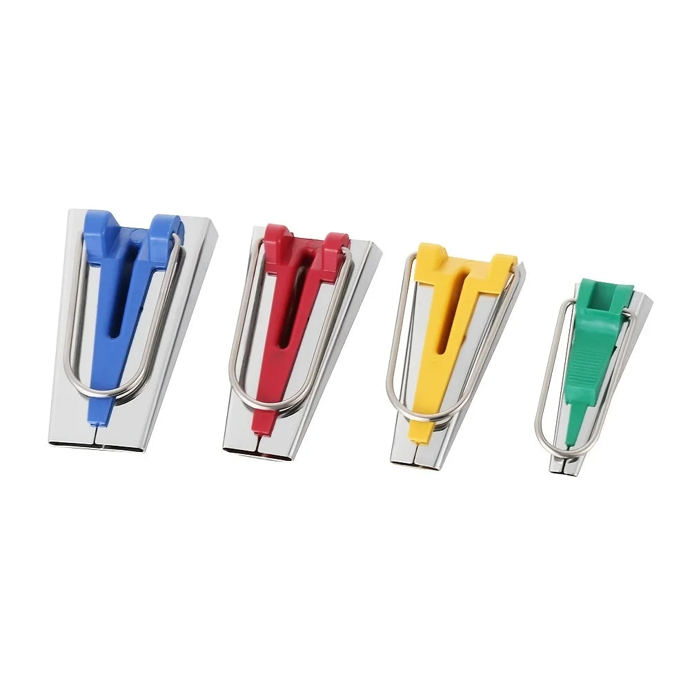 4/5pcs Set Bias Tape Maker Splicing Cloth Maker Binding Tool Overlocking Stitch Quilting Sewing Accessories DIY Craft Qme 4pcs