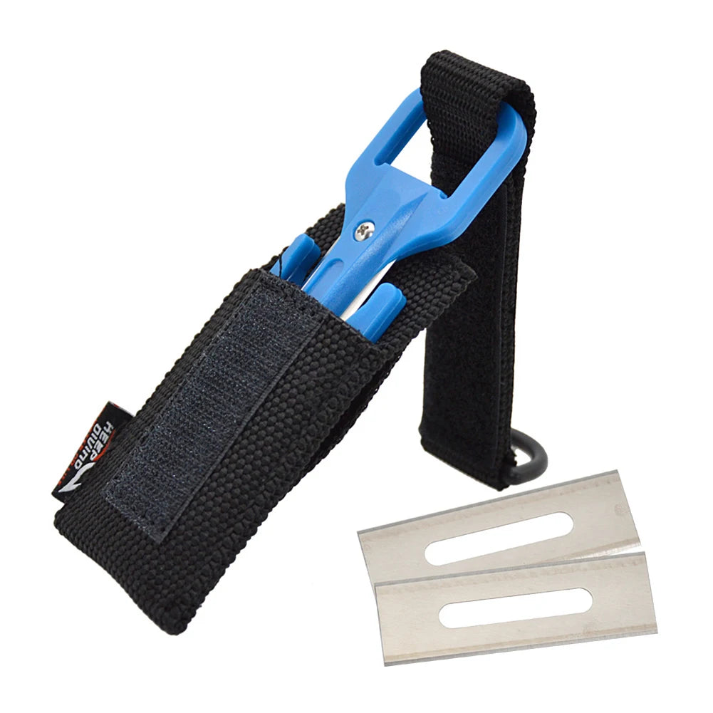 Nylon Scuba Diving Cutting Emergency Set Spearfishing Secant Equipment Portable Wear-resistant Sharp Outdoor Accessories Qme Blue