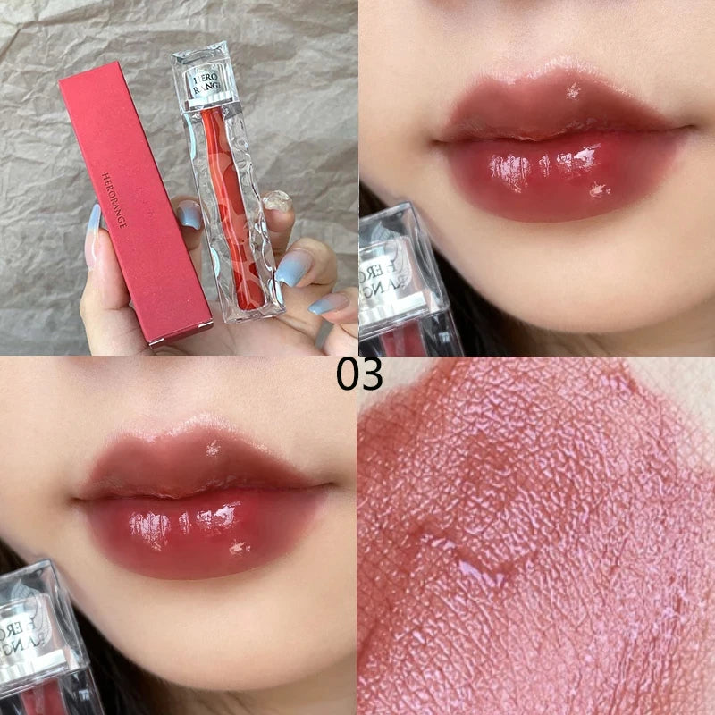 New Waterproof Nonstick Cup Mirror Lip Glaze Long Lasting Lip Gloss Tint Dyeing Liquid 6 Colors Lipstick Beauty Makeup Cosmetic Qme 03