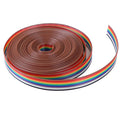 5 Meters Lot Ribbon Cable 10 WAY Flat Rainbow Wire Qme 5pcs
