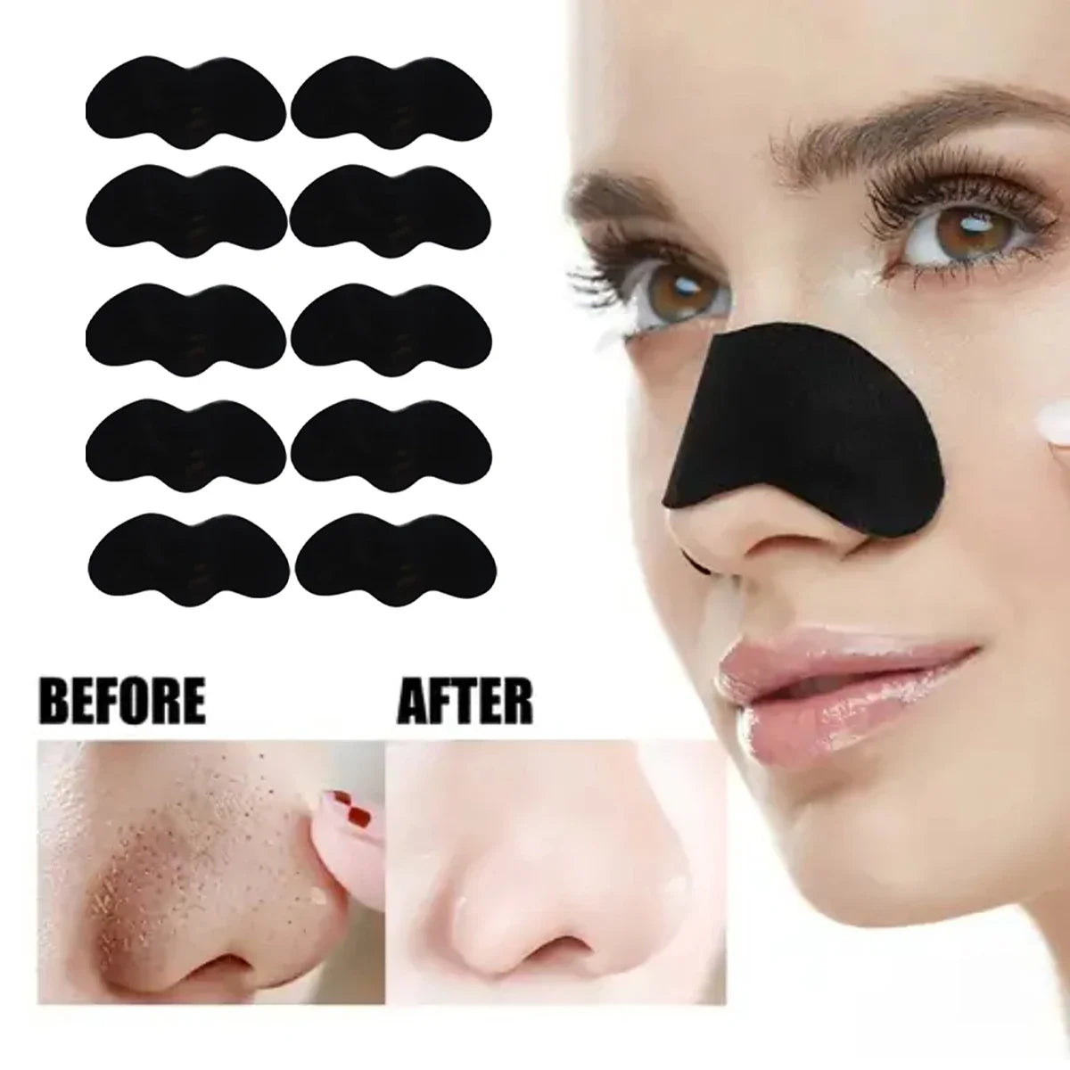 Blackhead Remover Nose Patches 10- Deep Clean Gentle Certified Qme