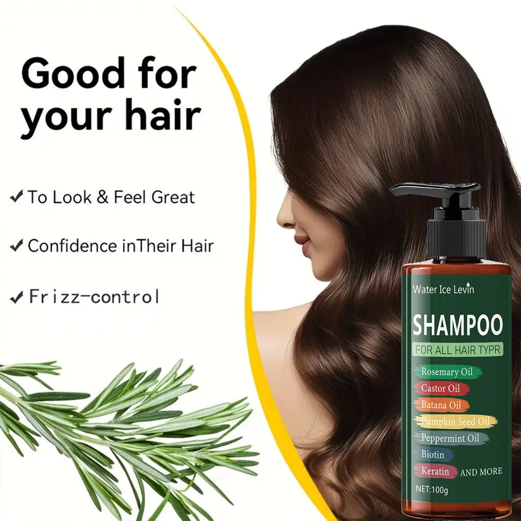 7in 1 Hair Shampoo - 250g 7 in 1 Shampoo - Cooling and Moisturizing for Damaged Hair, Split Ends, Anti-Breakage, Rich in Lavender, Rapeseed Oil, Peppermint Oil, Biotin, and Keratin Qme
