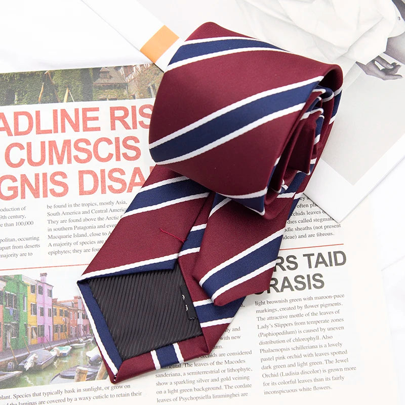 JK Ties Women Striped Neck Tie Girls Japanese Uniform Cute Skinny Qme