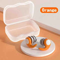 Soft Silicone Earplugs Noise Cancellation Waterproof Comfortable Wear Qme Orange