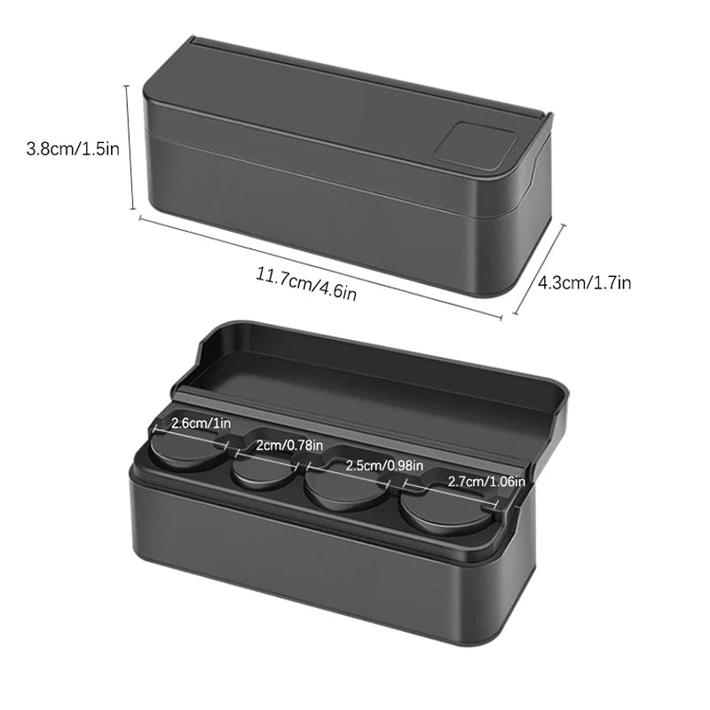 Coin Holder Car Change Organizer Universal Storage Money Dispenser Qme