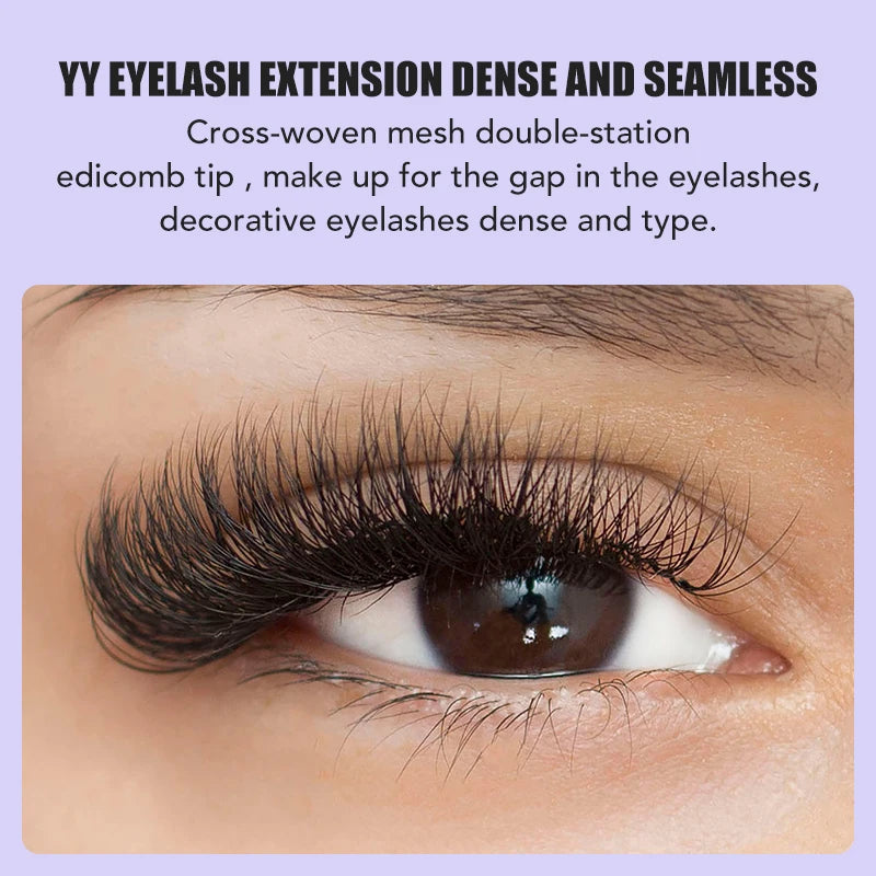 NATUHANA 3 Split Tips Y-shaped Eyelash Extensions Black Colourful Y Qme