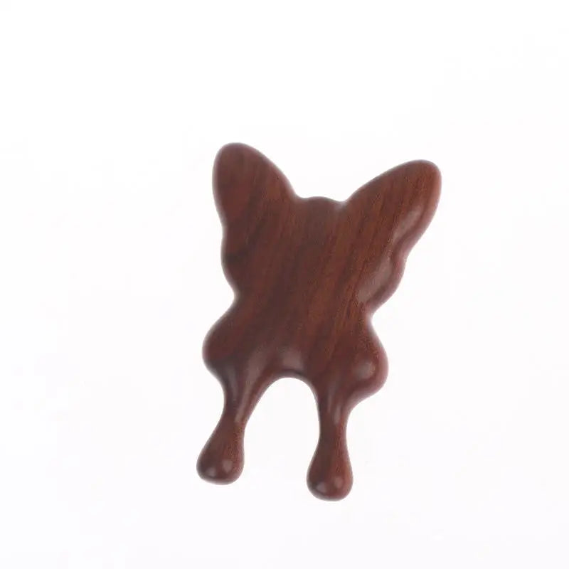 Eyes Facial Wood Gua Sha Tool Natural Sandalwood Butterfly Shape Nose Qme