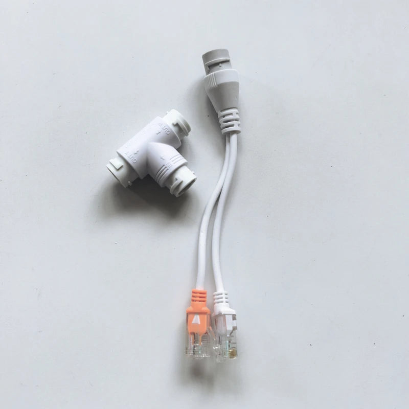 3PCS 1 to 2 POE Combiner Splitter 12V Centralized Power Supply Converter Network Power Synthesizer Splitter Qme