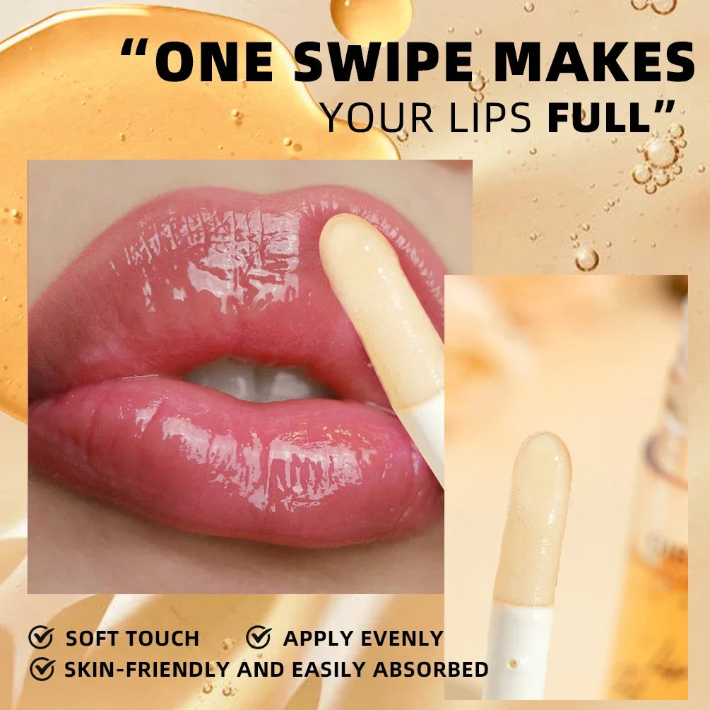 QIBEST Lasting Lip Plumper Oil Instant Volumising Enhancer Lip Serum Collagen Lip Volume Lipgloss Sexy Cosmetic Volume Increases Qme