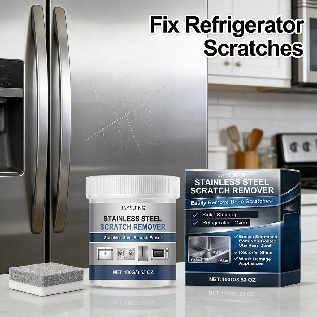 Jaysuing Stainless Steel Scratch Repair Cream Remove Scratch Restore Shine Appliances Renovation Stainless Steel Polishing Agent Qme