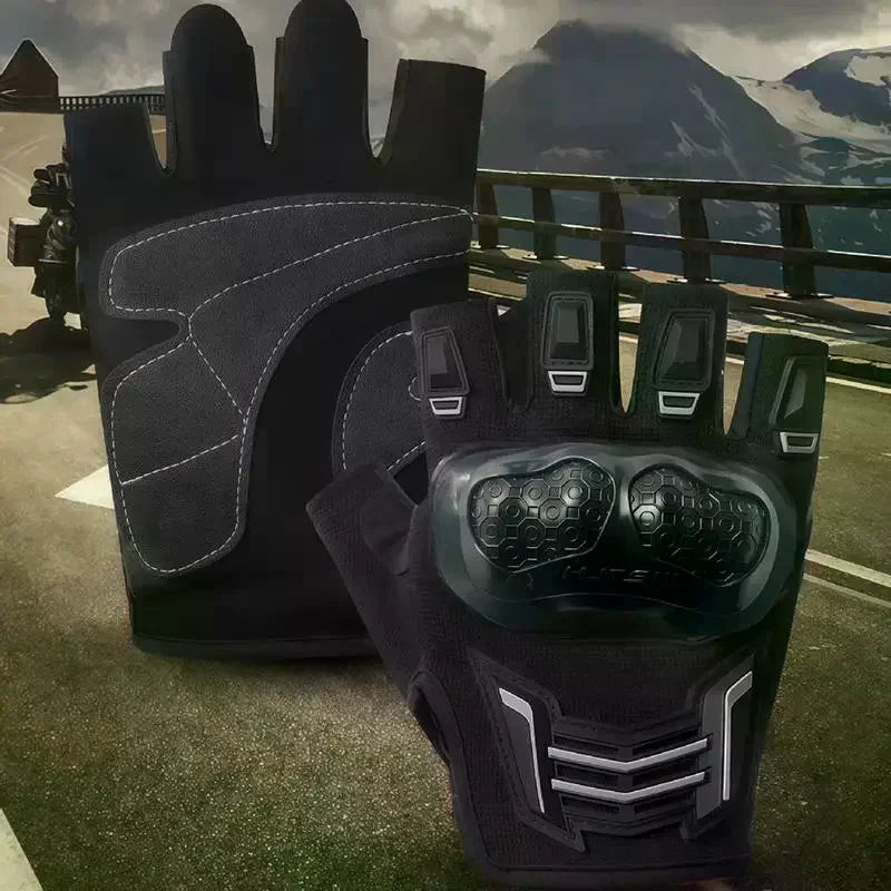 Outdoor Sports Protective Half Finger Gloves Men Women Universal Open Qme