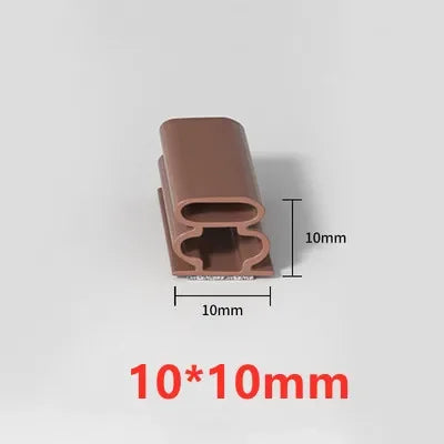 6M Silicone Self-adhesive Sealing Strip Insulation Soundproof Door Stop Window Gap Sealing Moisture-proof Strong Adhesive Tape Qme 10mmx10mm 6M