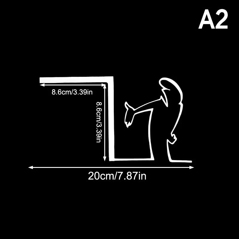 Cartoon Character Power Switch Decal Line Drawing Design Wall Decor Qme