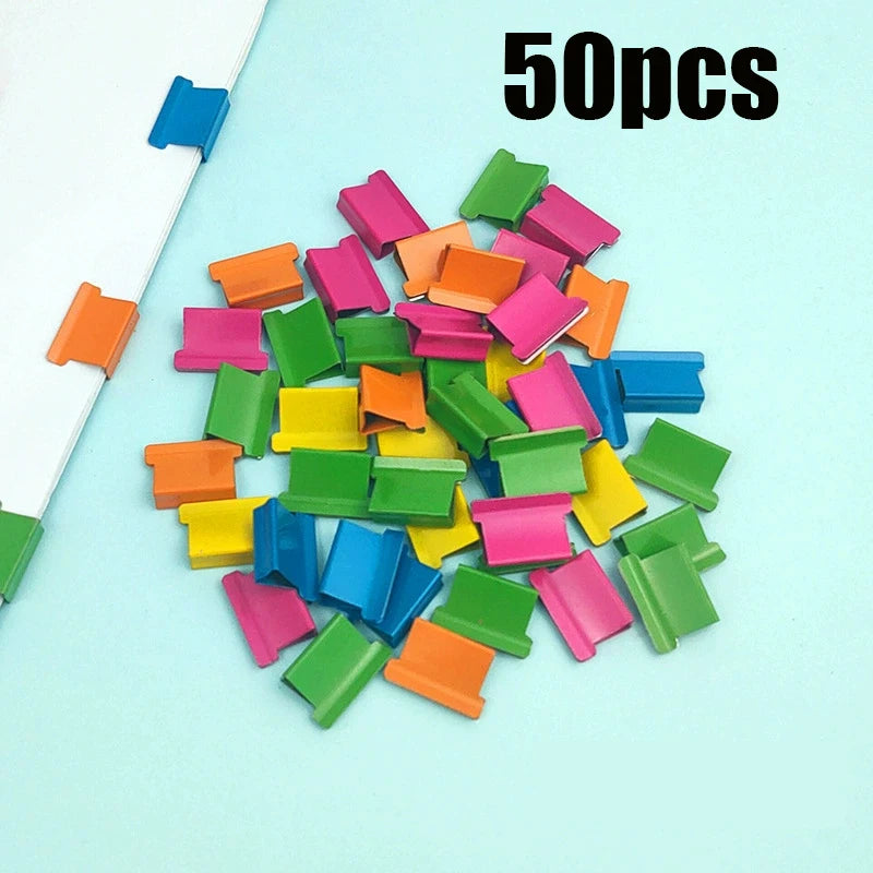 Mini Traceless Reusable Hand Clip Push Stapler Paper Book File Office Student Binder Binding Tools Supplies Accessories Qme