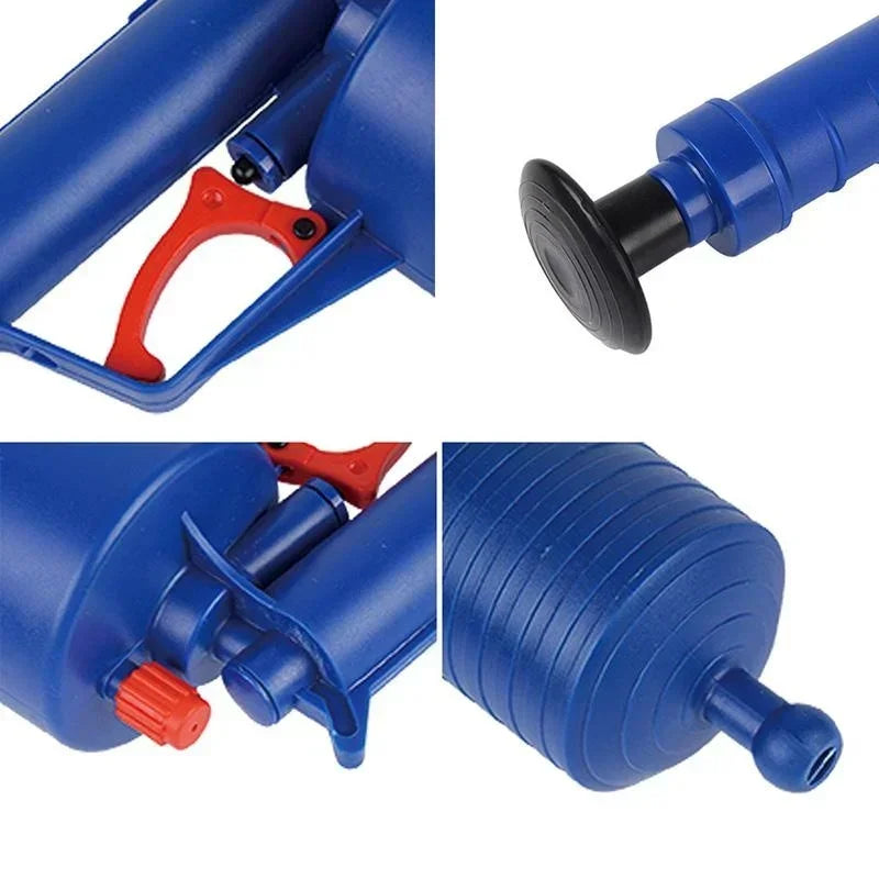 High Pressure Toilet Plunger Pump Drain Clog Remover Sink Floor Drain Cleaner Powerful Dredging Tool For Household Use Qme