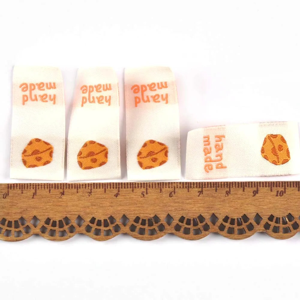 50Pcs Cartoon Cake/Apple/Cheese Embroidery Labels For Sewing Garment Accessories DIY Bag Shoes Tags Crafts c3523 Qme 2