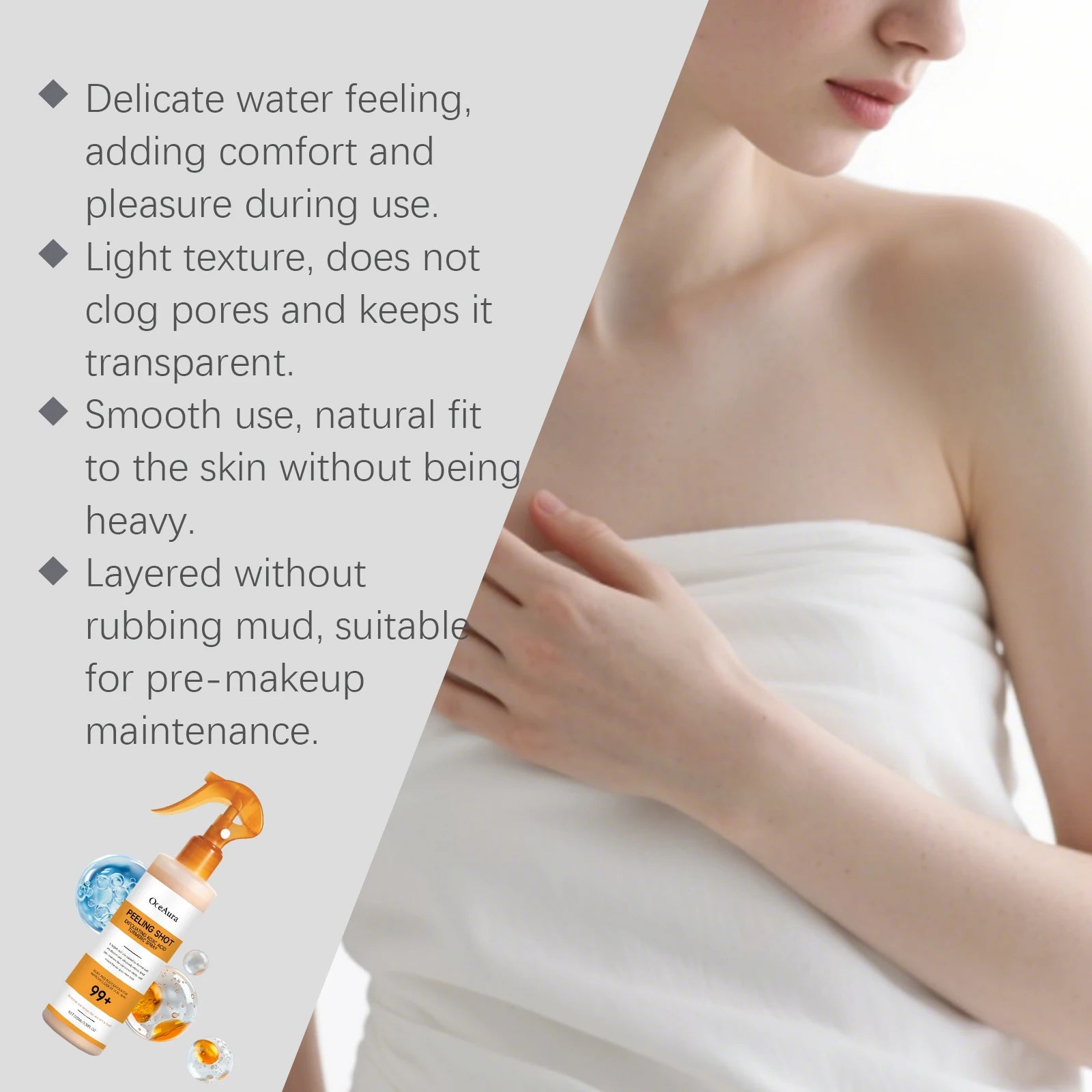 Body Keratin Care Kojic Acid Turmeric Spray Gently Exfoliating Peeling Solution Brightening Hydrating Skin Care All Skin Types Qme