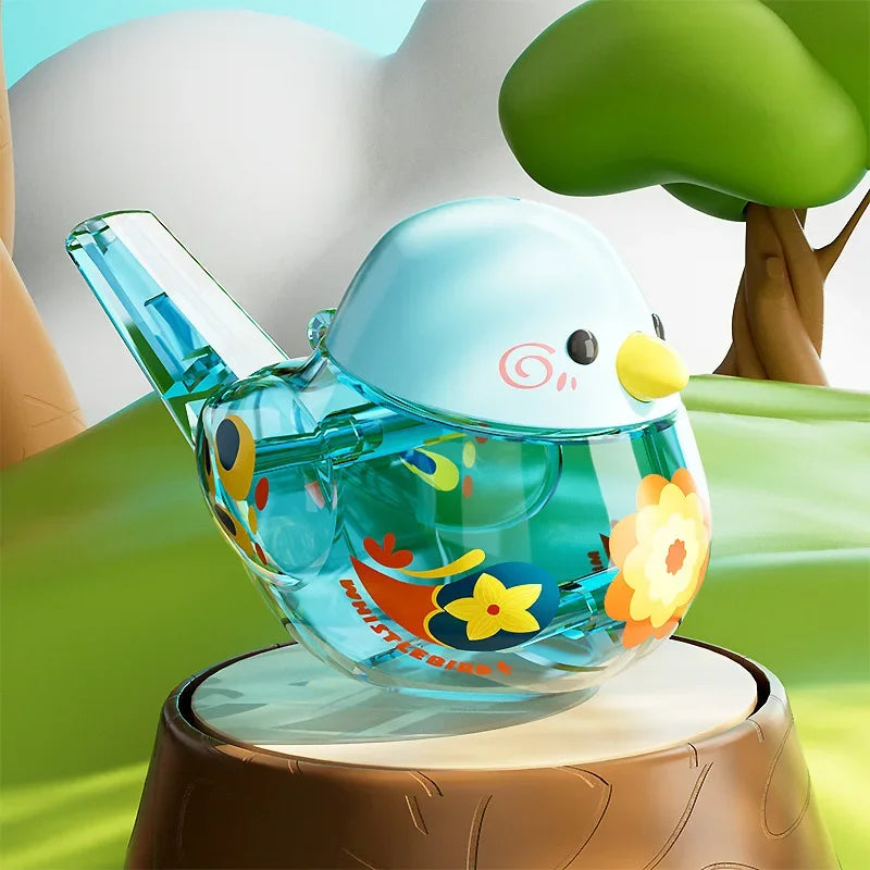 Bird's Call for Babies Water Bird Whistle for Infants Children Toys Can Add Water To Whistle for Training Toy Musical Instrume Qme Blue