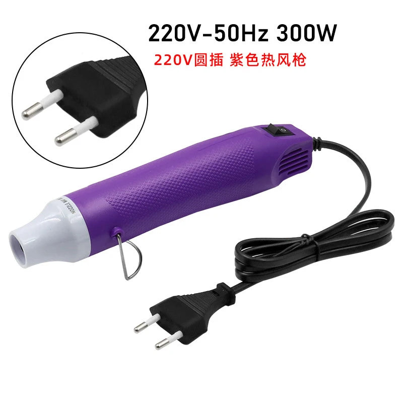 220V EU Standard DIY Air Gun Mobile Phone Repair Tool Hair Dryer Qme Purple EU 220V