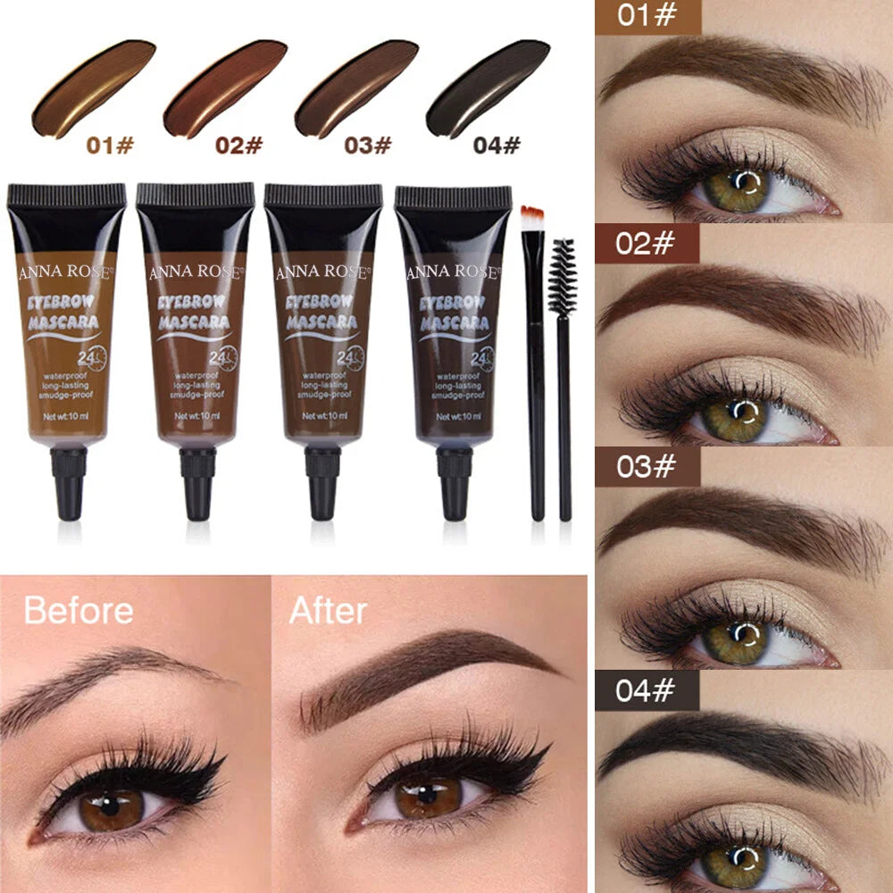Waterproof Eyebrow Dye Cream Natural 3D Brow Tint Long-lasting Qme