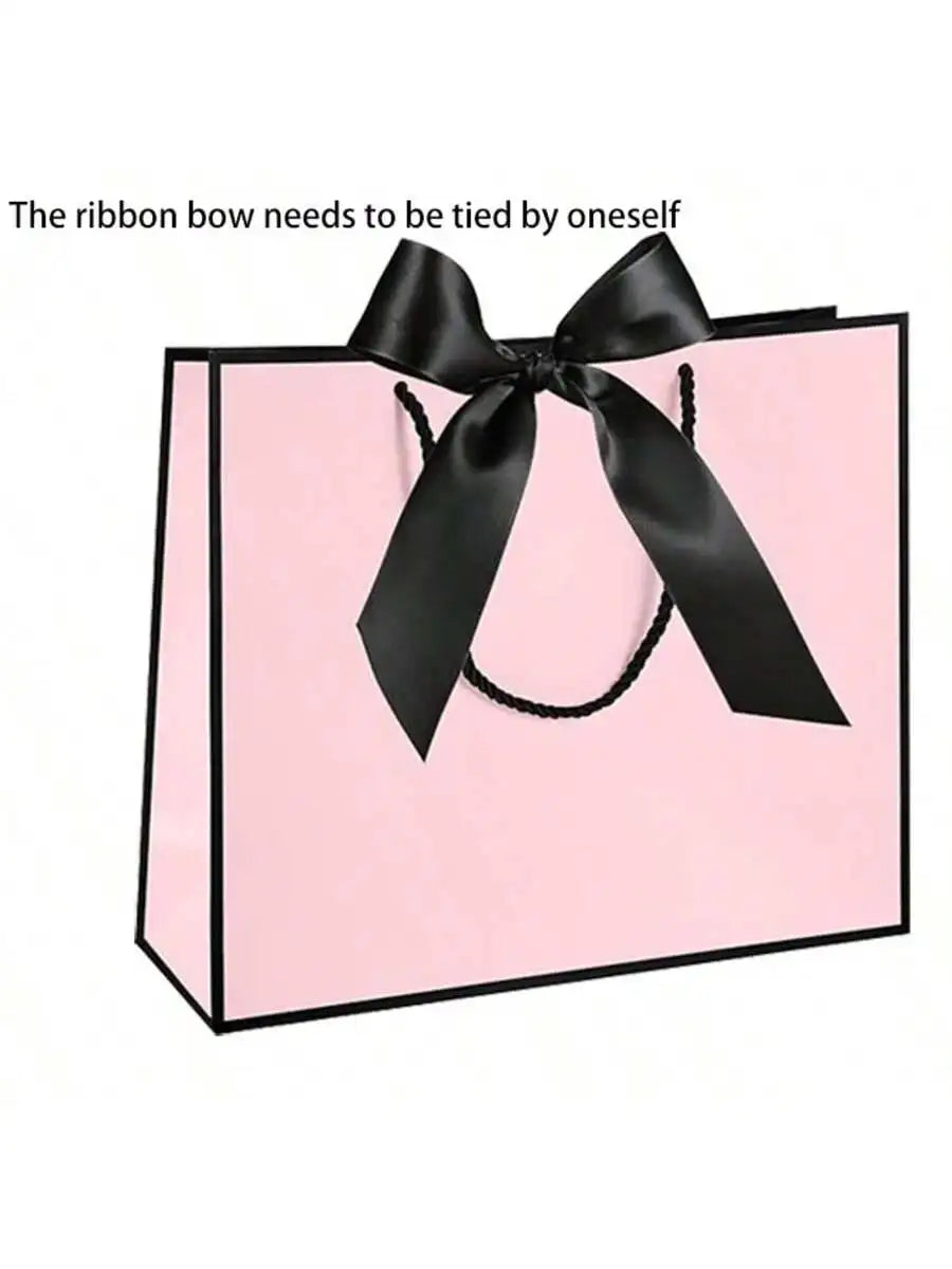 Large Paper Bagexcluding Decorative Cards- Valentine's Day Bag Qme Pink 25x35x10cm