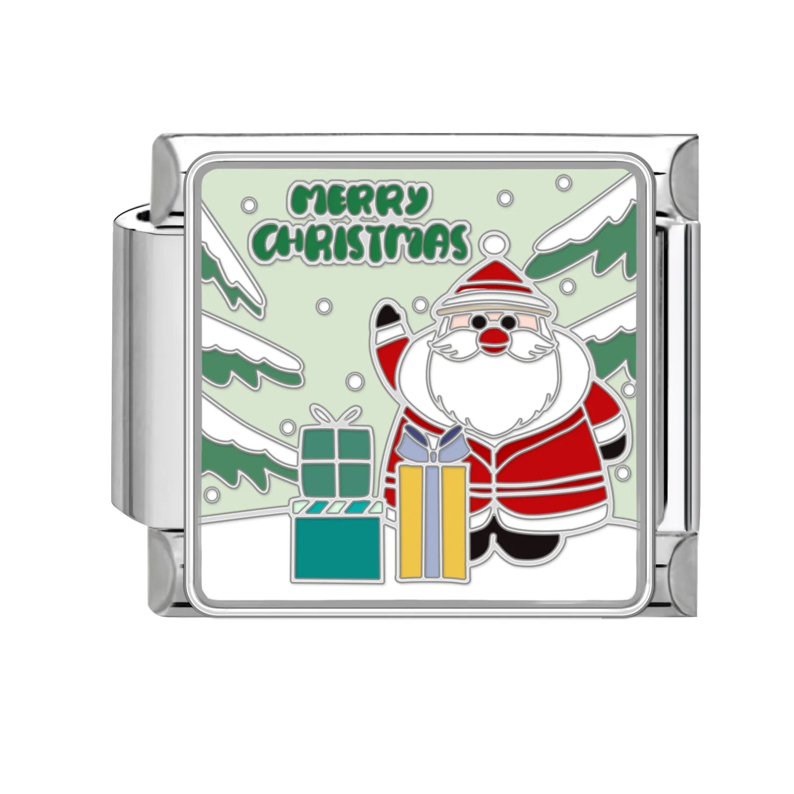 Fashion 2025 Colorful Christmas Socks Snowman Deer Italian Charms Fit 9mm Stainless Steel Women Fashion Bracelet DIYJewelry Gift Qme Style 10